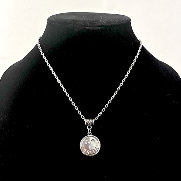Hand Crafted Jewelry - Hand Crafted Silver Aries Pendant Necklace